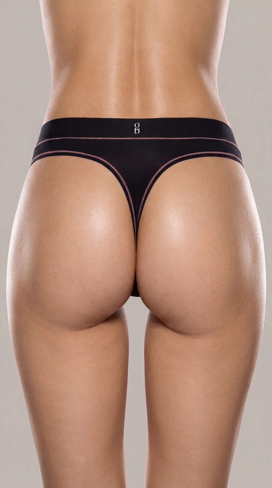 The Thong — Black & Nude