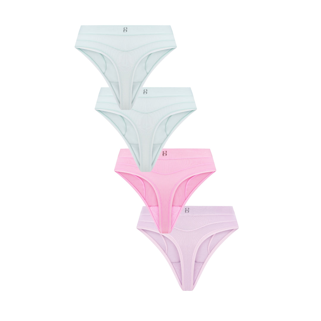 Weekend Escape Set (4- Piece) High Waist Thong